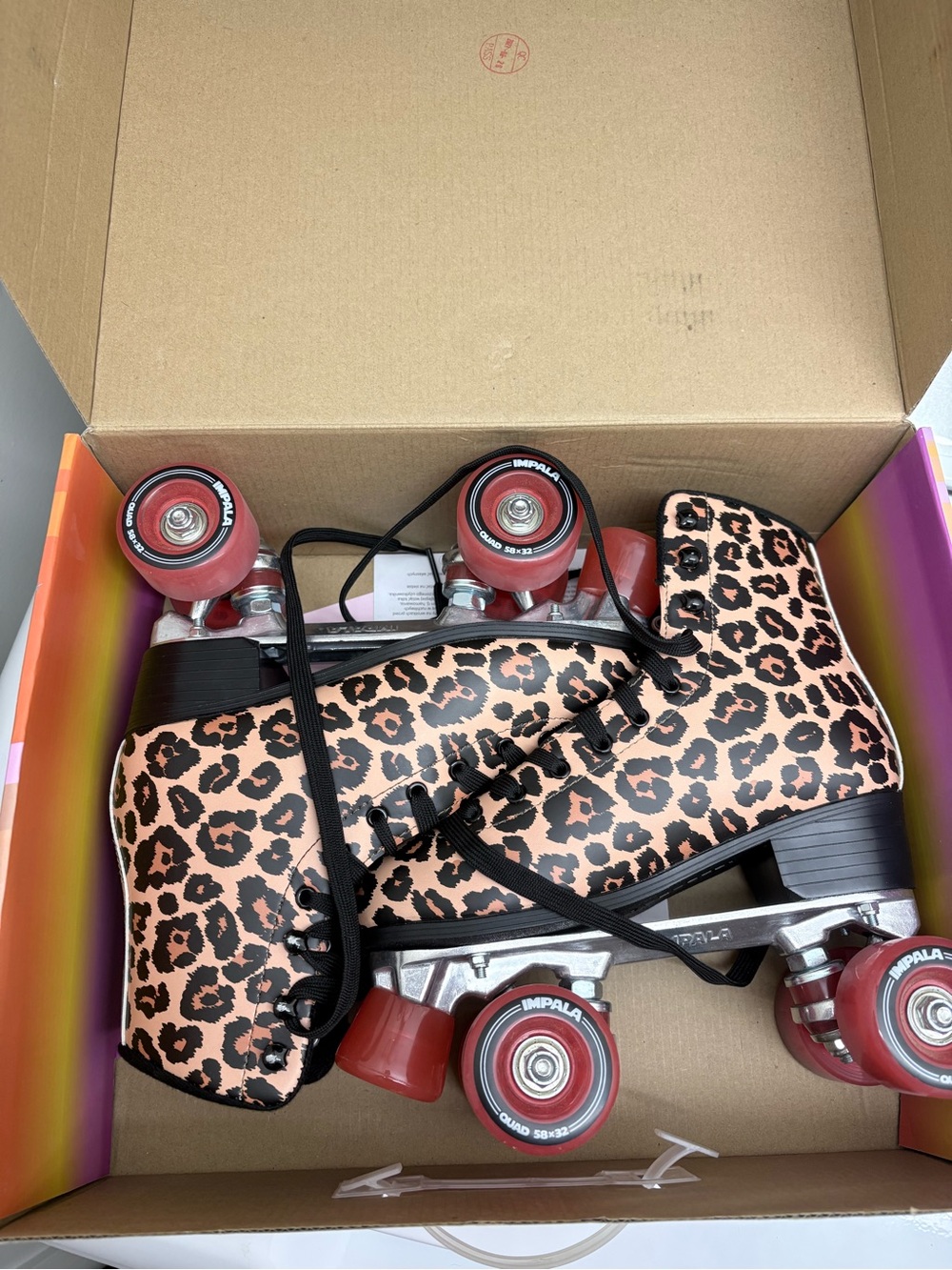 Leopard Print Roller Skates